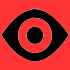 symbol oka na czerwonym tle